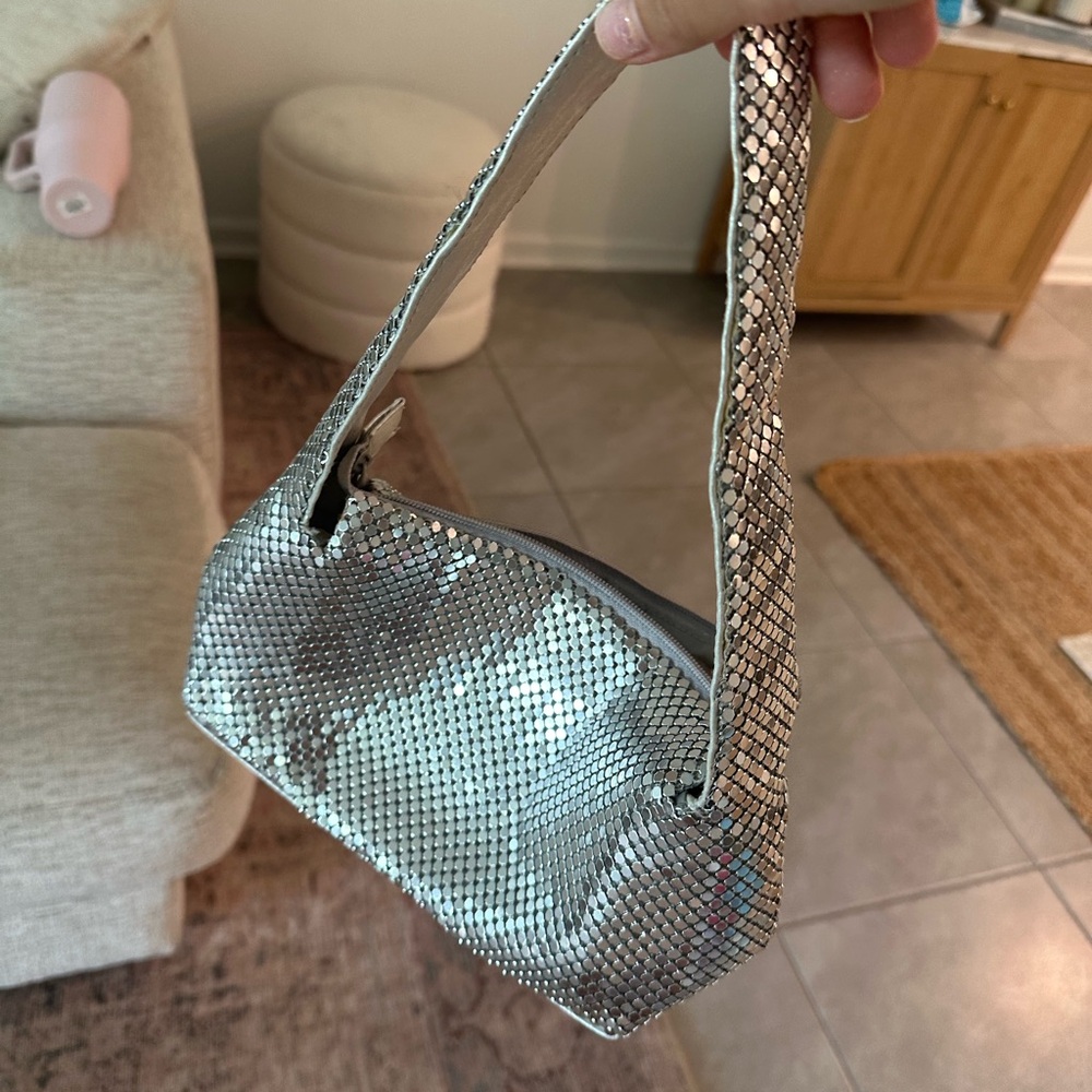Silver sparkly vintage Shoulder Bag